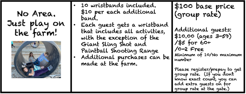 Garden area group pricing